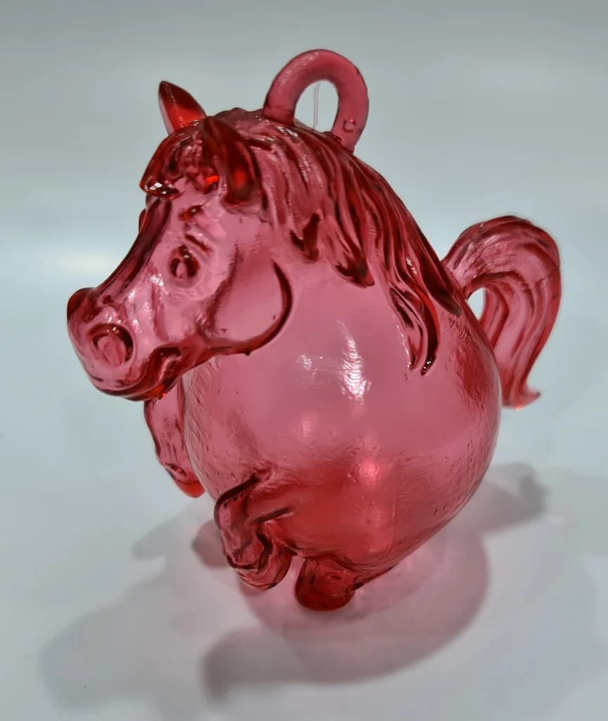 Игрушка для елки: Огненно-красная лошадь