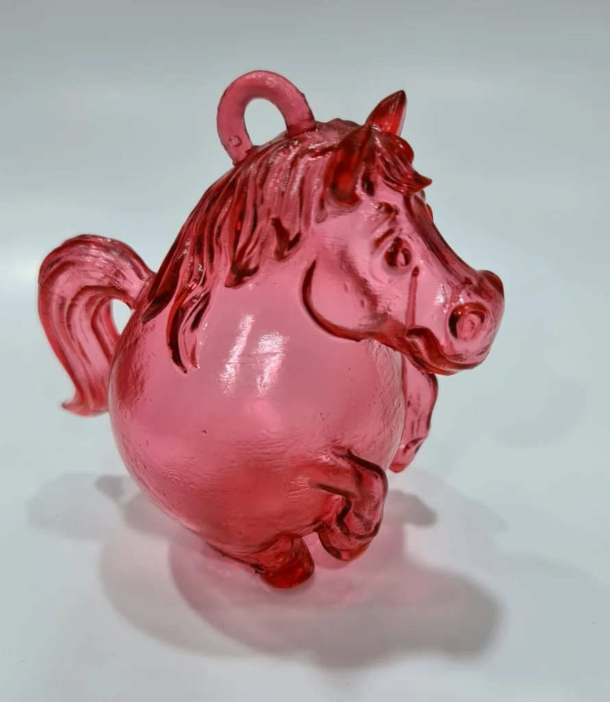 Игрушка для елки: Огненно-красная лошадь