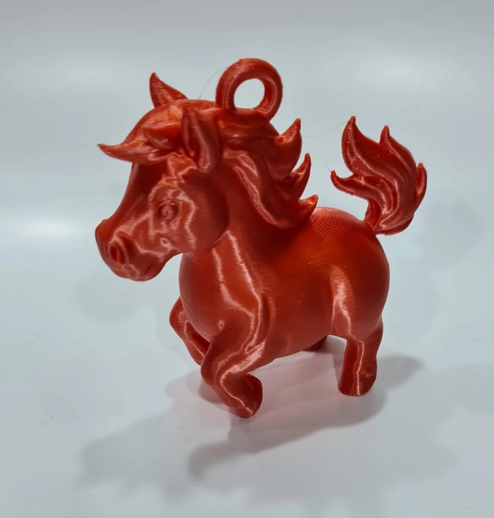 Игрушка на ёлку: Огненно-красная лошадь