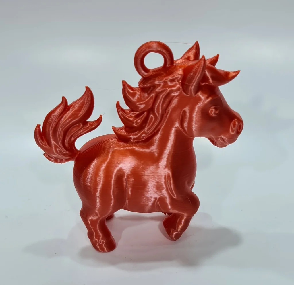 Игрушка на ёлку: Огненно-красная лошадь