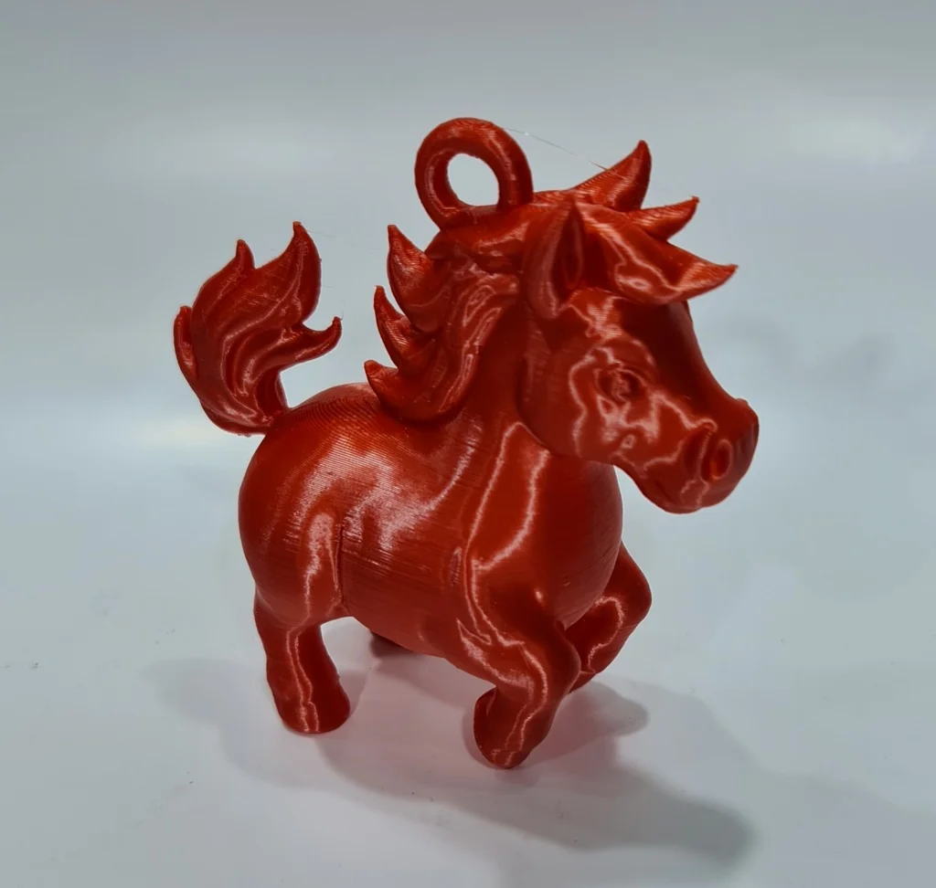 Игрушка на ёлку: Огненно-красная лошадь