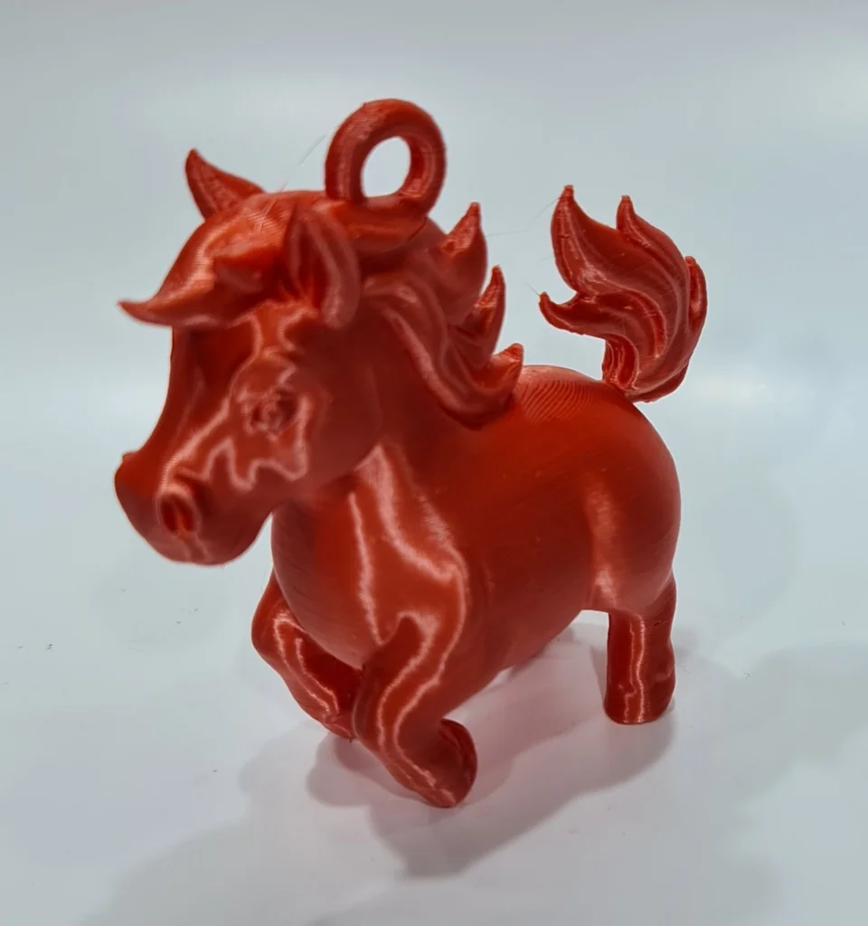 Игрушка на ёлку: Огненно-красная лошадь