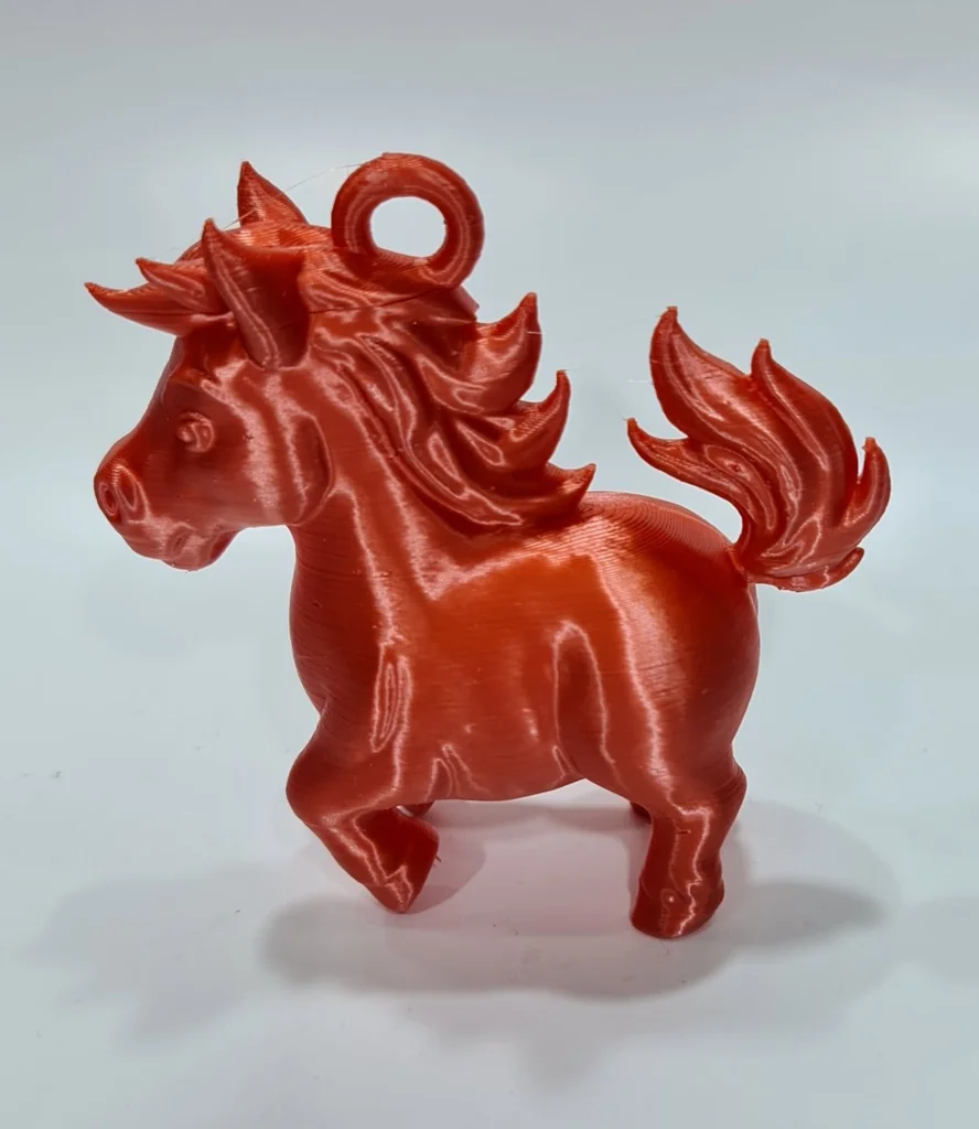 Игрушка на ёлку: Огненно-красная лошадь
