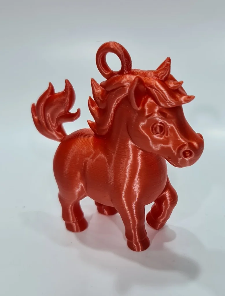 Игрушка на ёлку: Огненно-красная лошадь