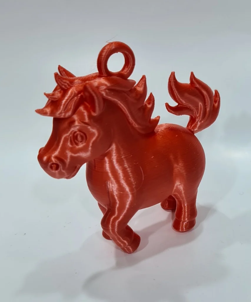 Игрушка на ёлку: Огненно-красная лошадь