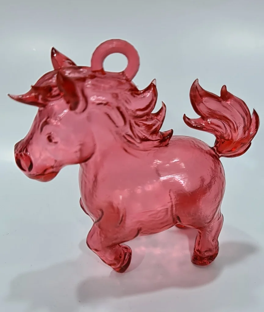 Игрушка на ёлку: Огненно-красная лошадь