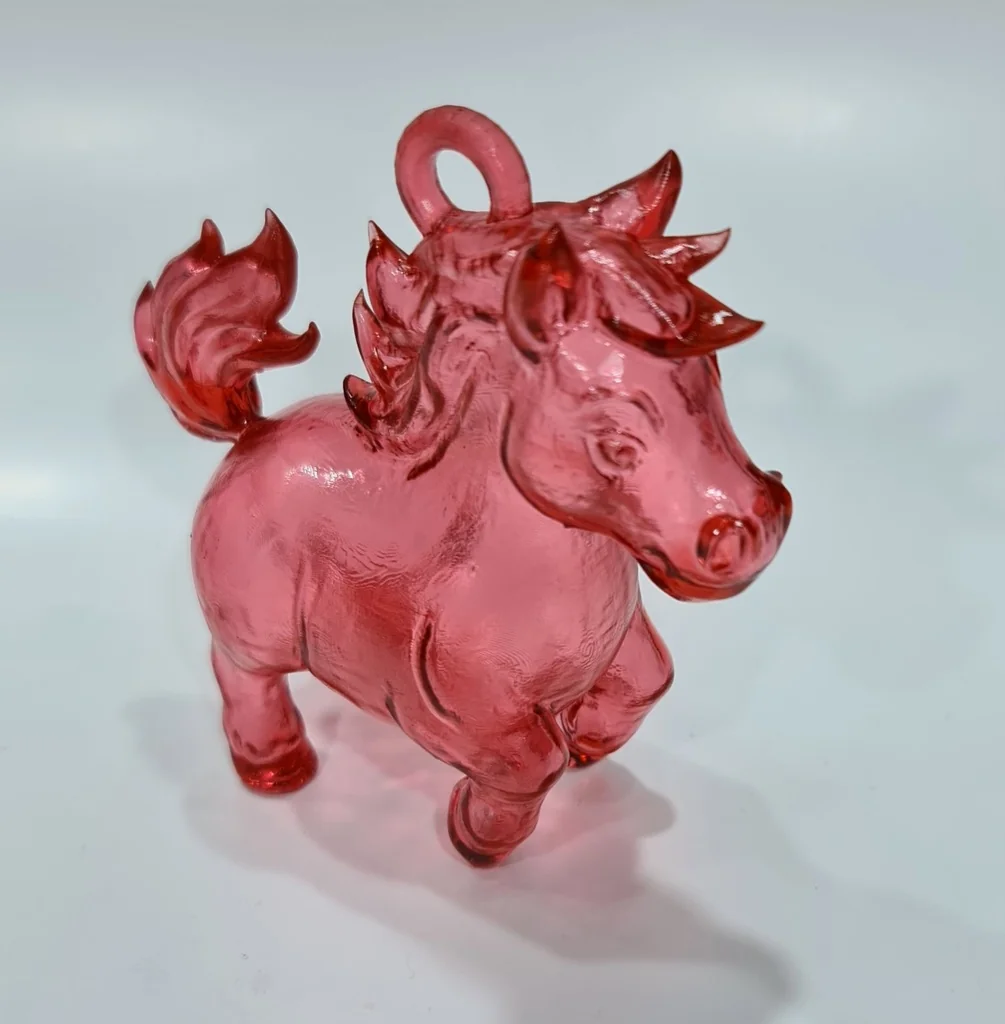 Игрушка на ёлку: Огненно-красная лошадь