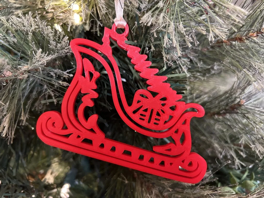 Рождественская игрушка-сани