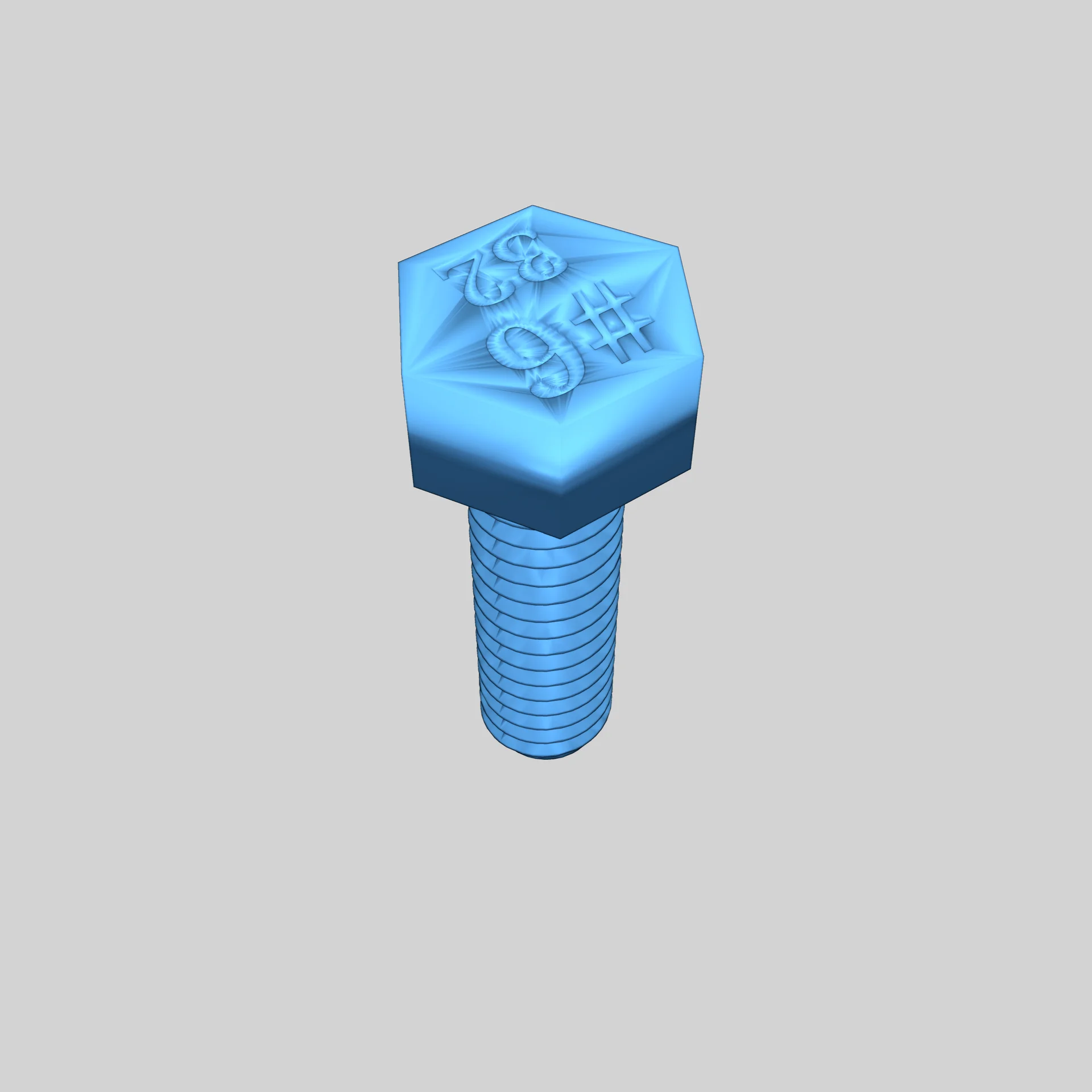 Модель болтов с шестигранной головкой