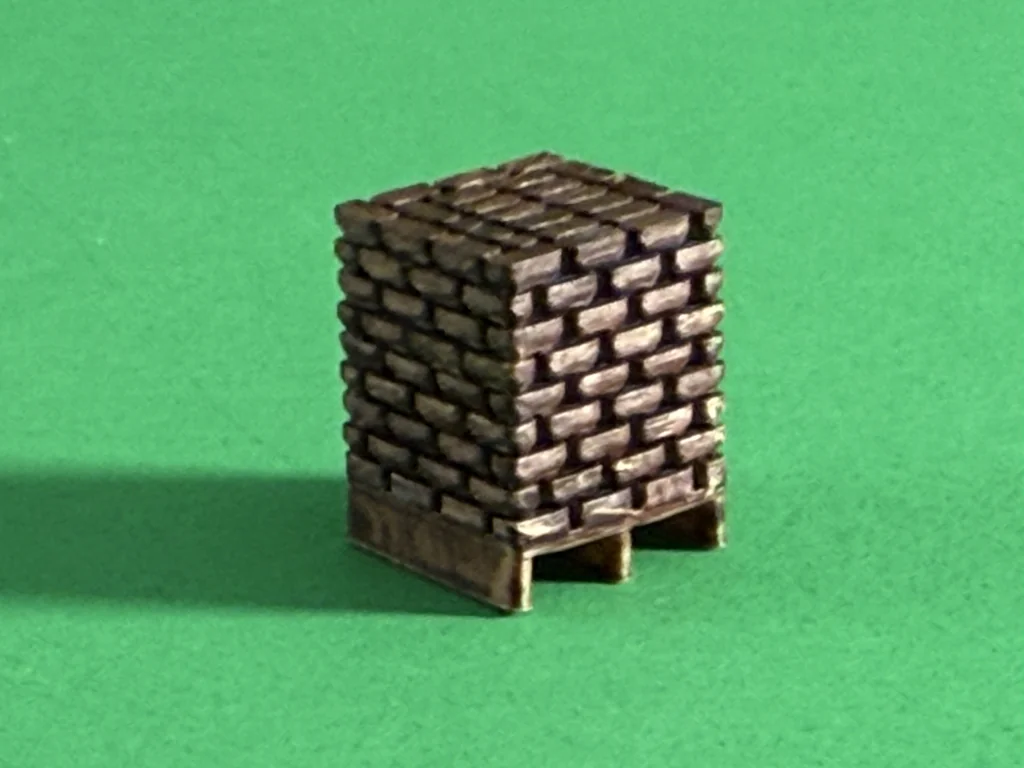 Кирпичи на поддоне 1:87 HO масштабе