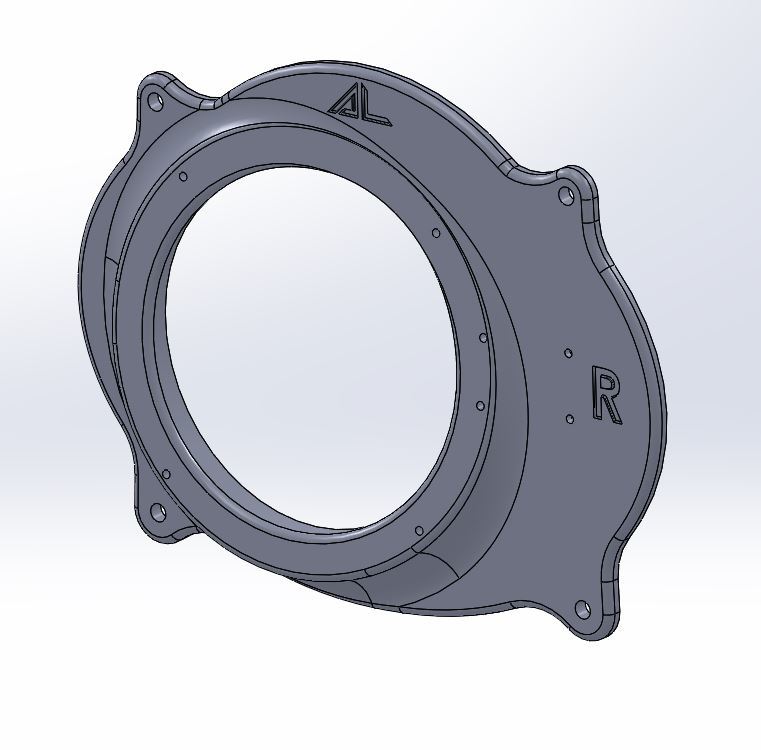3D-модель монтажной пластины для динамика 6.5"