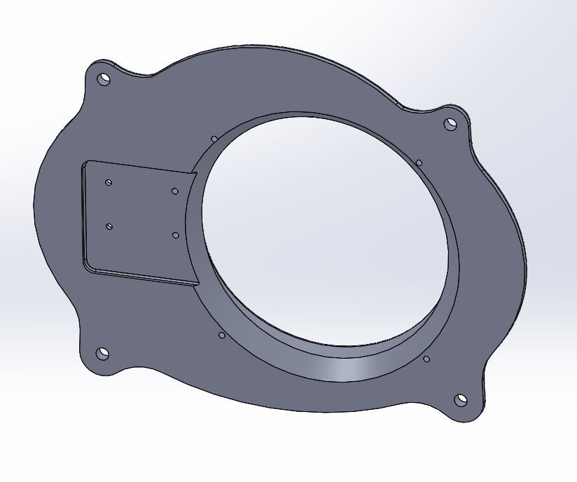 3D-модель монтажной пластины для динамика 6.5"