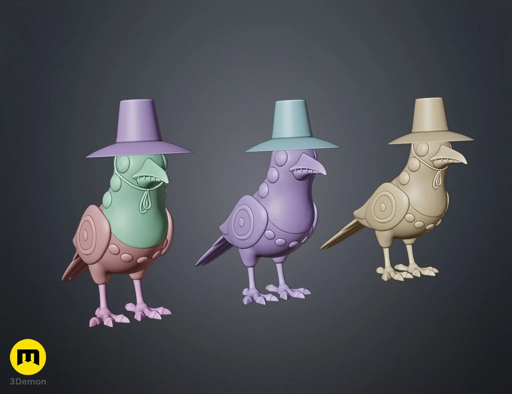 3D-модель воробья Сусси из KPop Demon Hunters