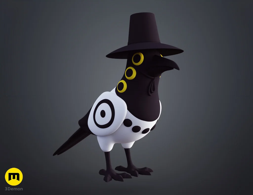 3D-модель воробья Сусси из KPop Demon Hunters
