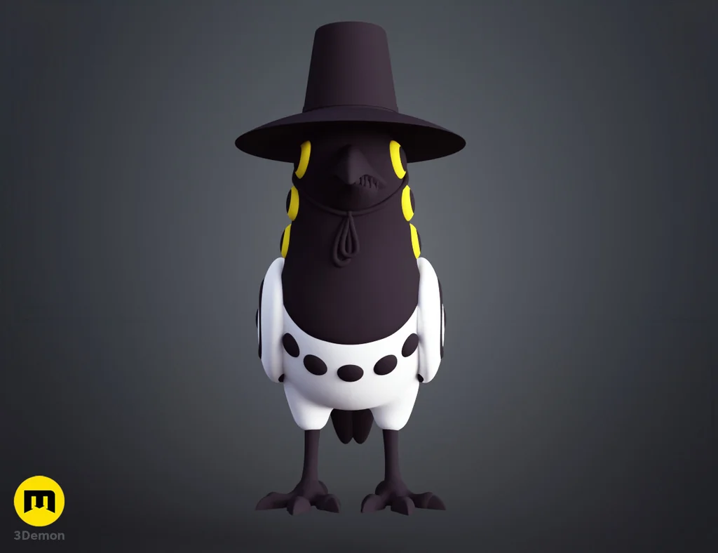 3D-модель воробья Сусси из KPop Demon Hunters