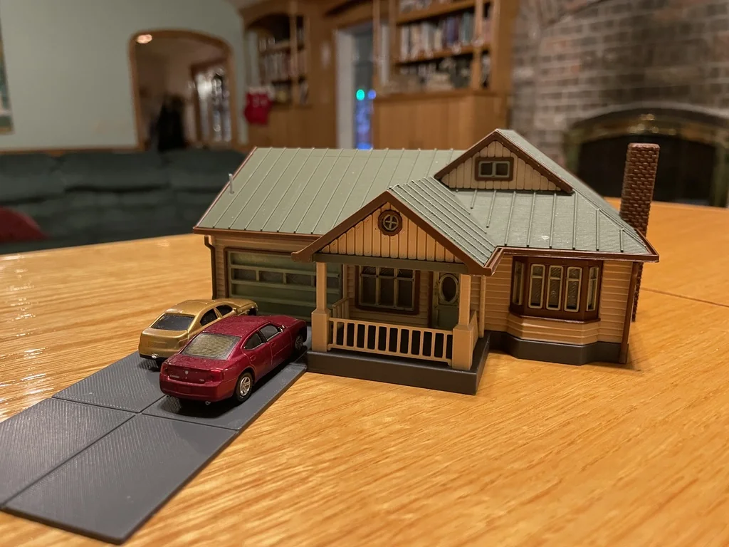 Модель дома в стиле Крафтсман HO