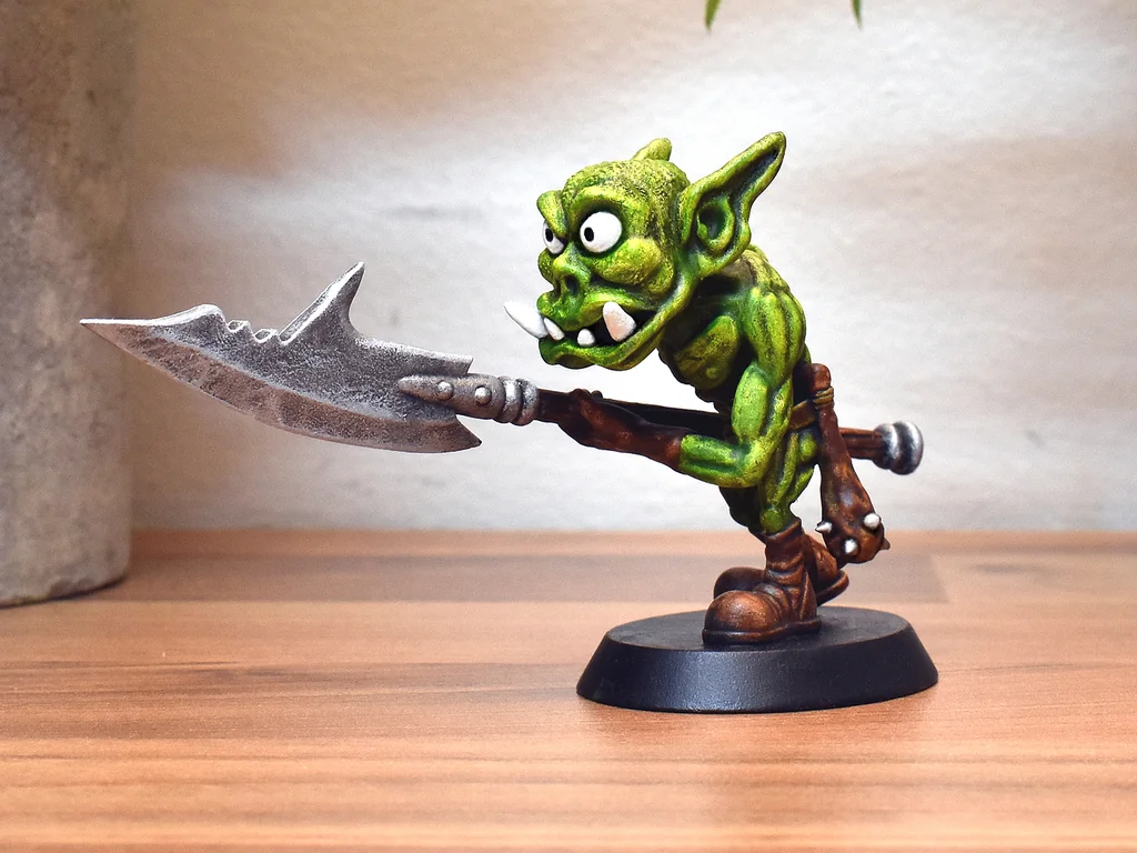 Orc - Snorg - Vogland Stompaxe – 28mm Фэнтези Миниатюра