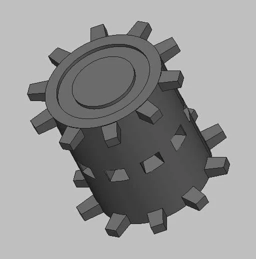 Модель гусениц и звездочек для танка