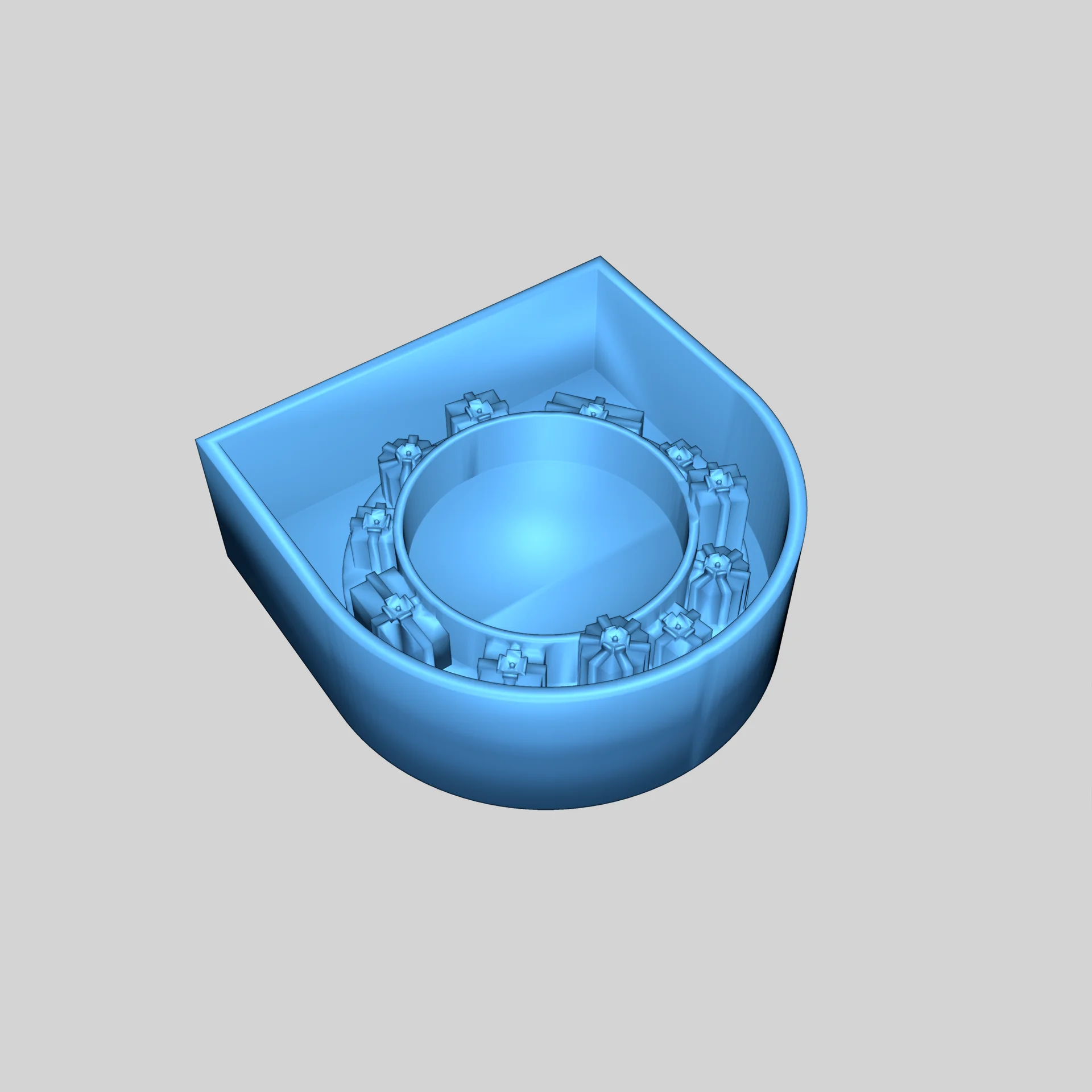 3D-модель формы для свечи "Рождественская елка" и бетонного подставки