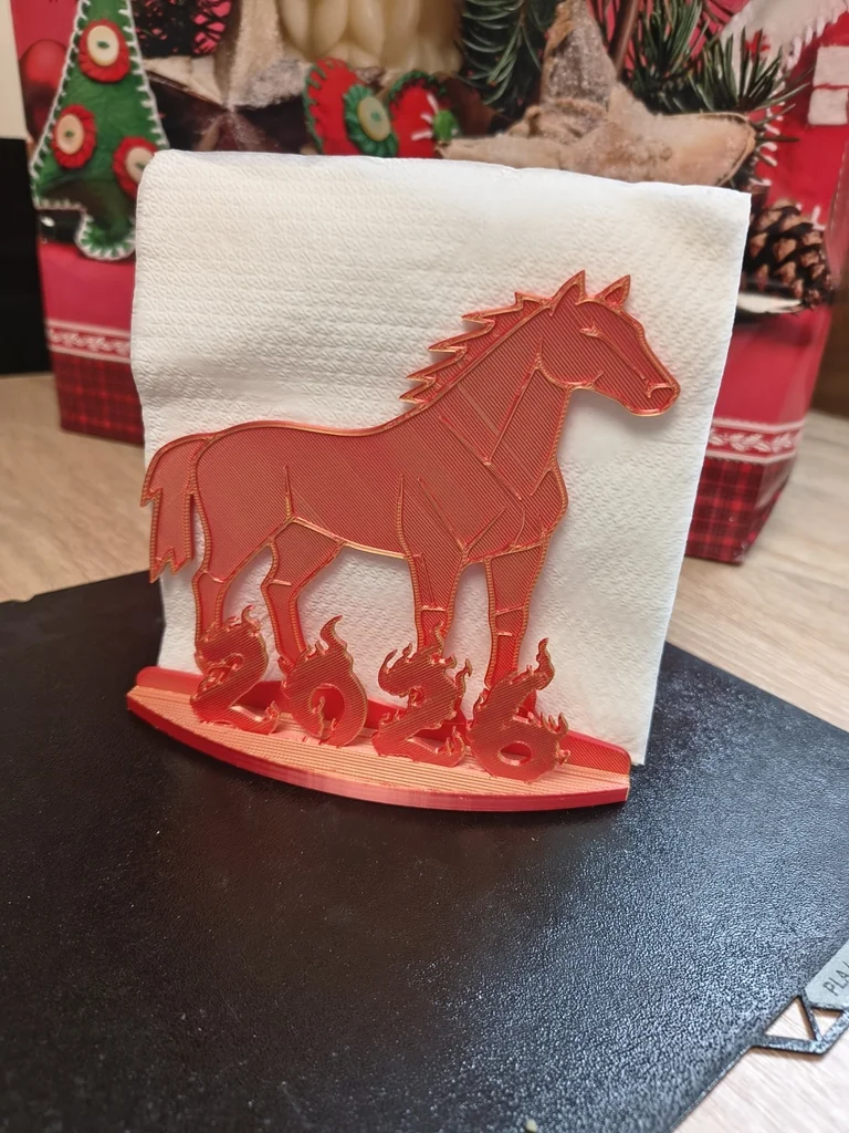Держатель для салфеток в виде Огненного Коня 2026