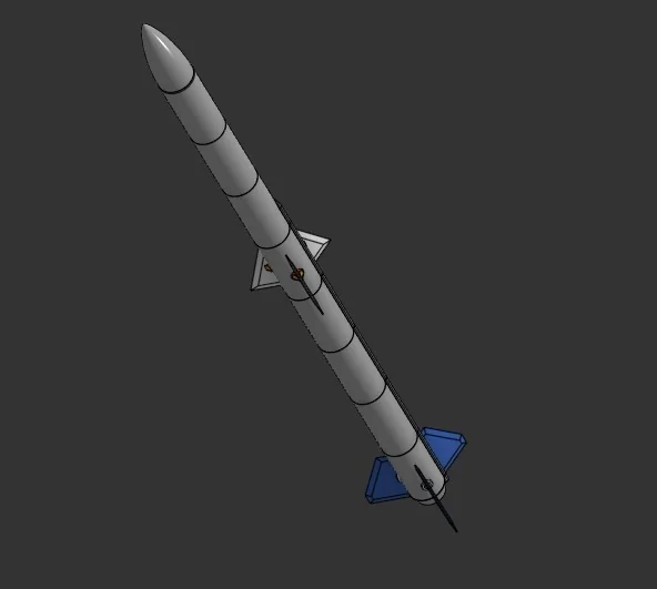 Статическая модель ракеты для показа (длина 1.8 м)