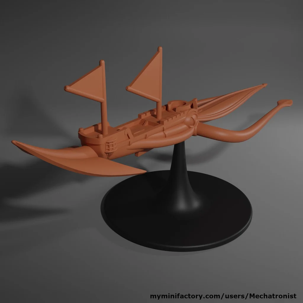Миниатюра Корабля Осминога из D&D Spelljammer