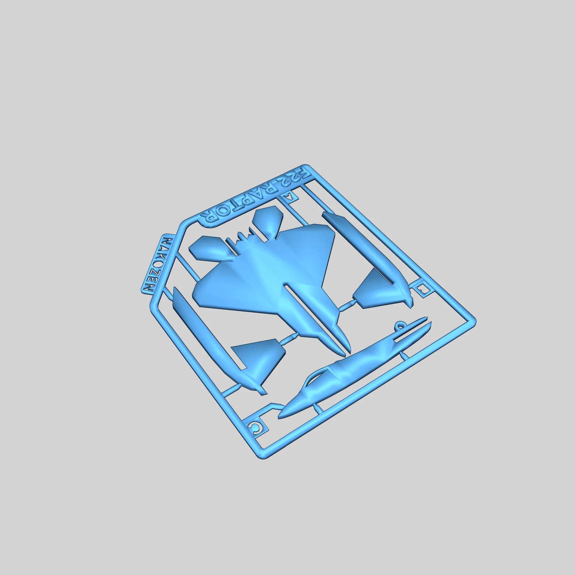 3D-модель F22 - настраиваемый размер