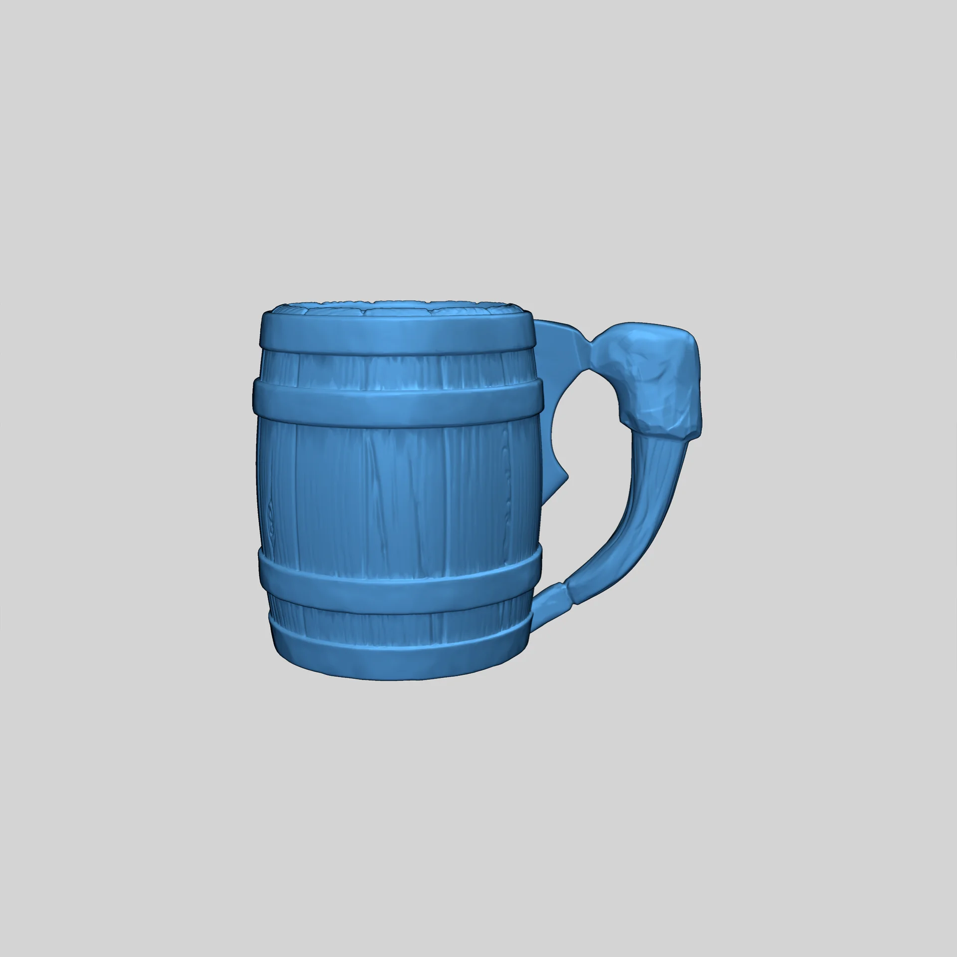 Красивая цветная кружка-баррель с ручкой