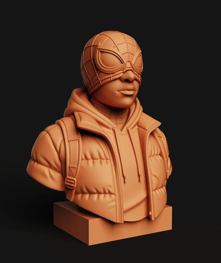 Бюст Человека-паука (Майлз Моралес) в уличном стиле