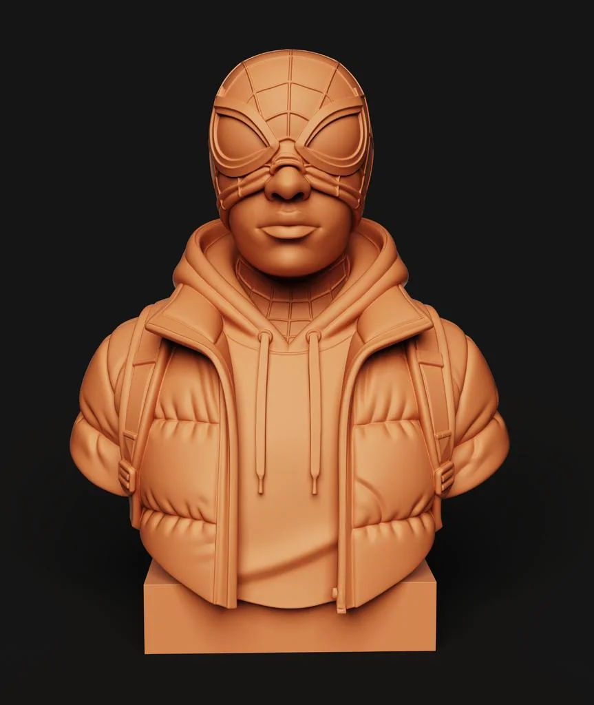 Бюст Человека-паука (Майлз Моралес) в уличном стиле