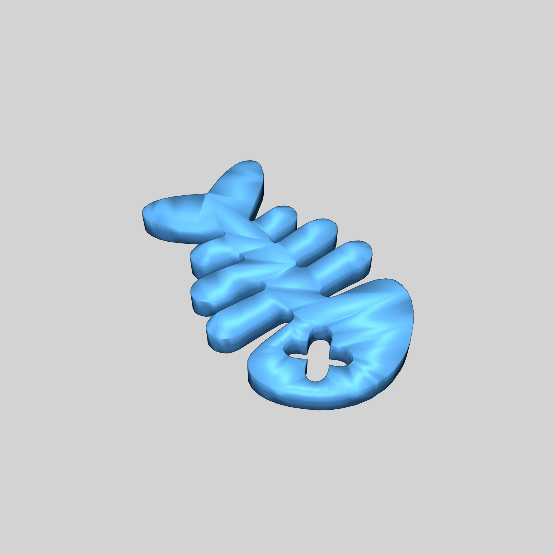 Модель ключницы, серег и значка в форме рыбьего скелета