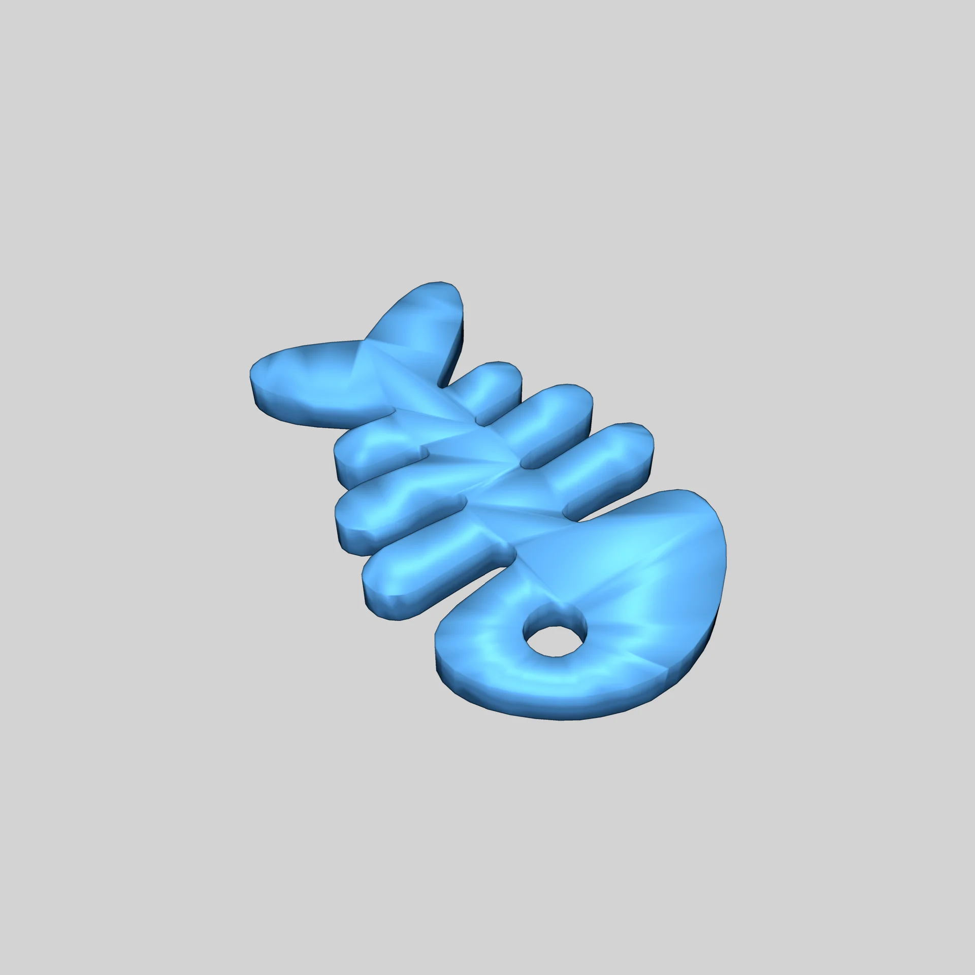 Модель ключницы, серег и значка в форме рыбьего скелета