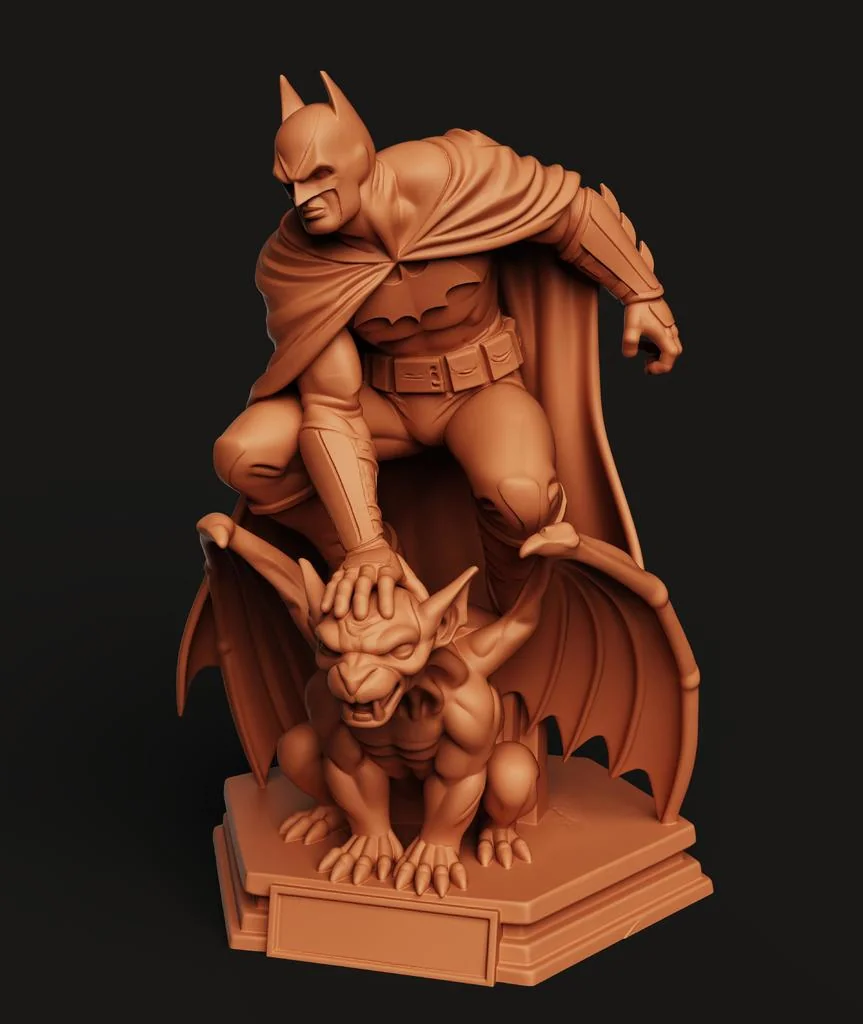 Бэтмен на готическом горгулье | Статуя Темного Рыцаря