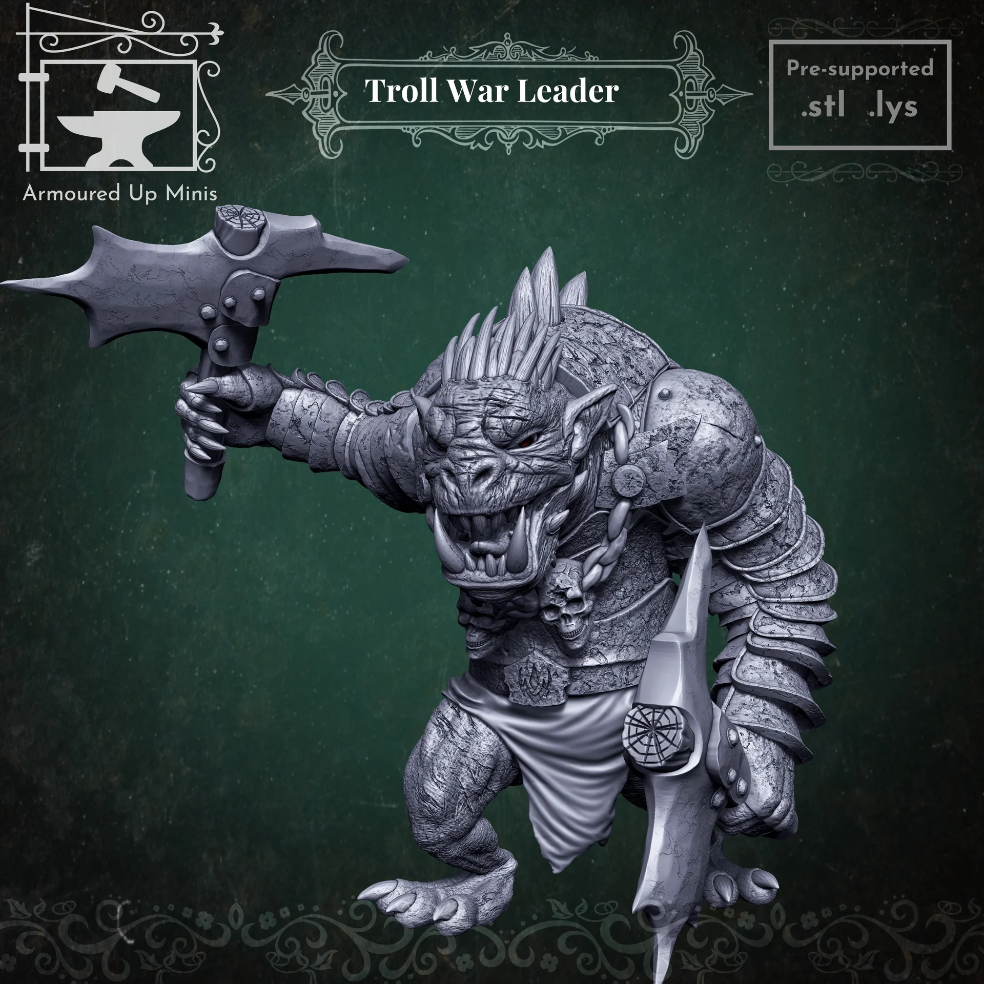 Модель Тролля Вождя для настольных игр