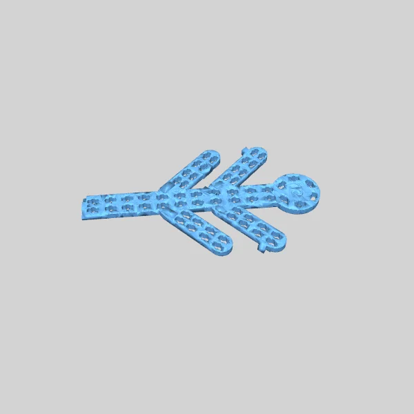 3D Модель: Большой Снежинка WS2811 Seed Pixel