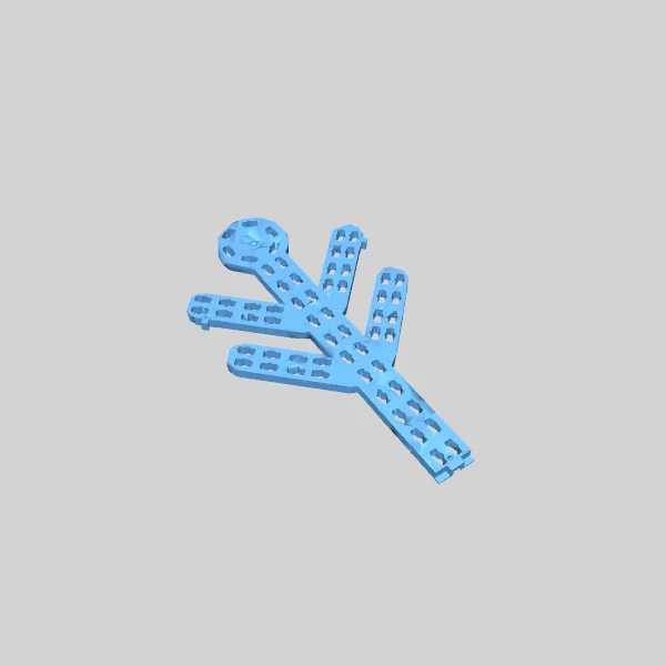 3D Модель: Большой Снежинка WS2811 Seed Pixel