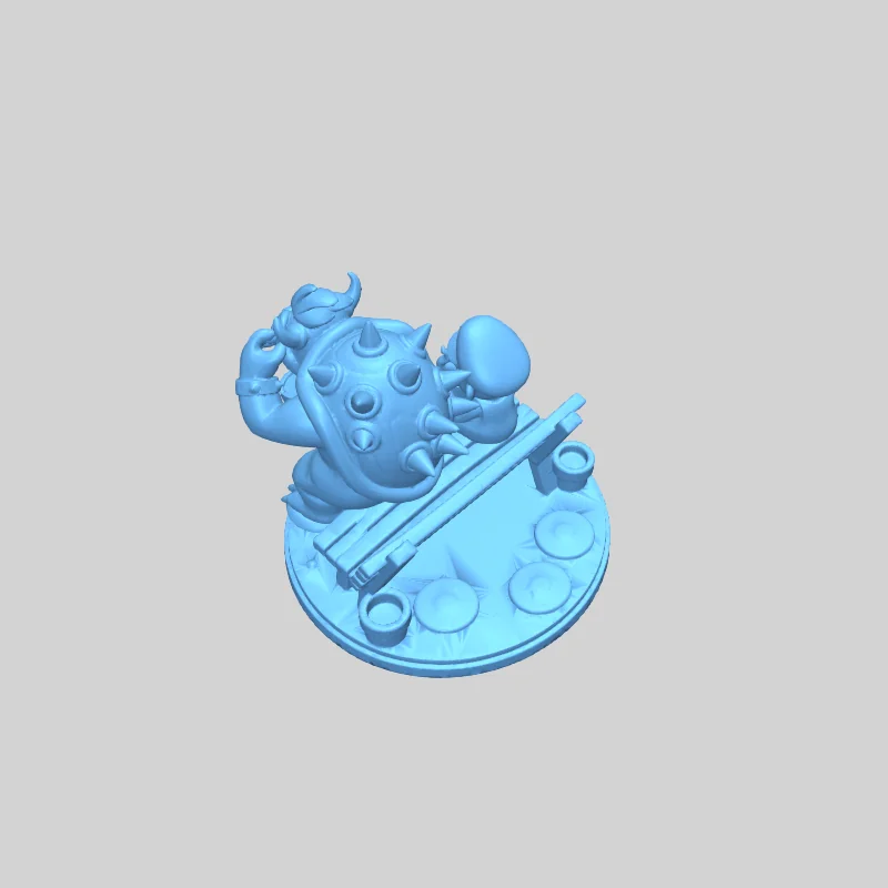 Модели Марио и Баузера на скамейке