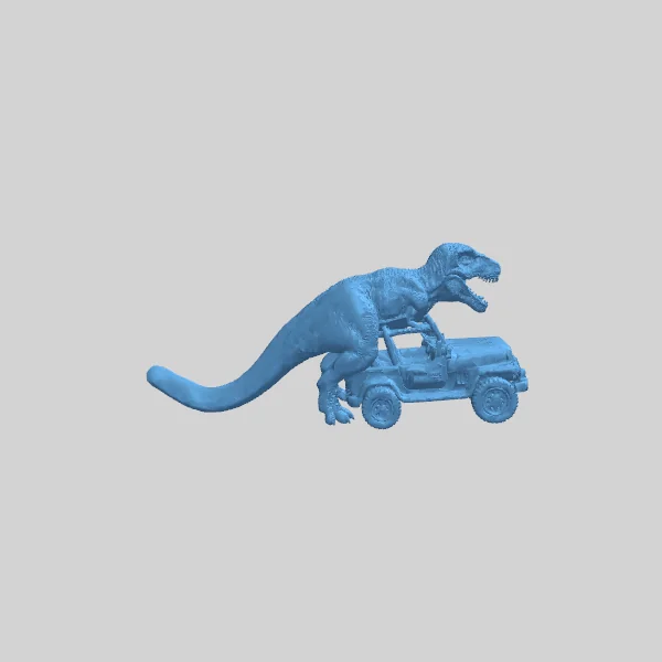 Модель Jeep и Тираннозавр Рекс