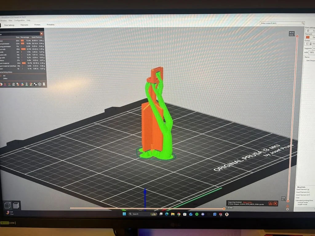 3D модель пробки для раковины