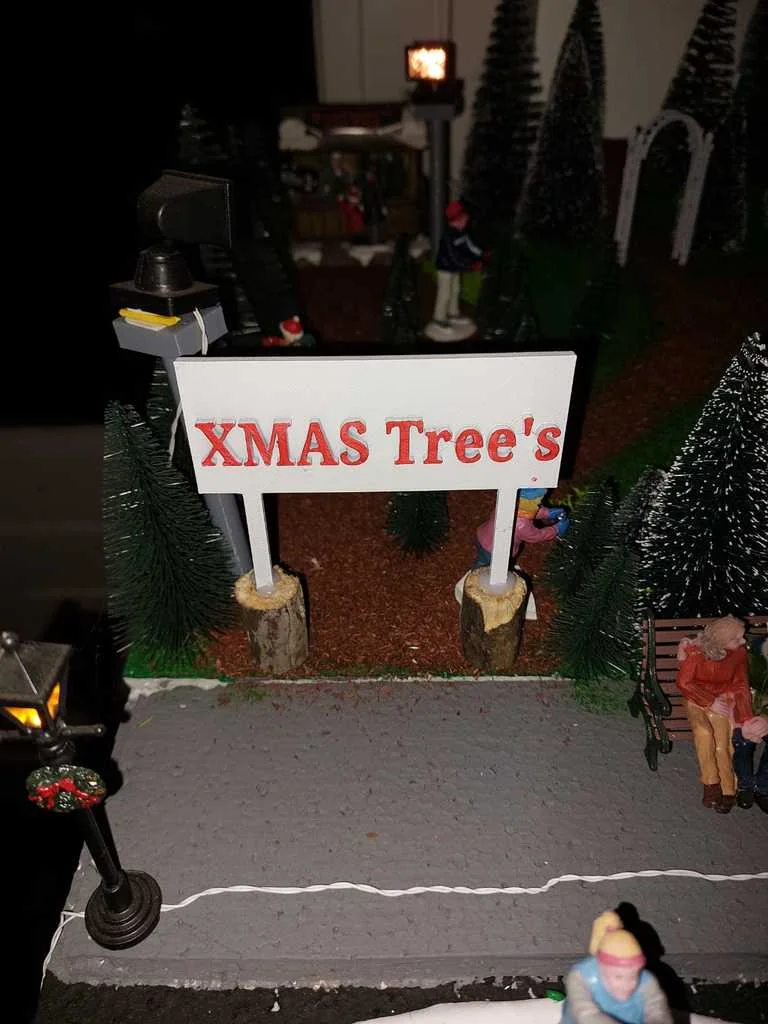 Знак для рождественской деревни