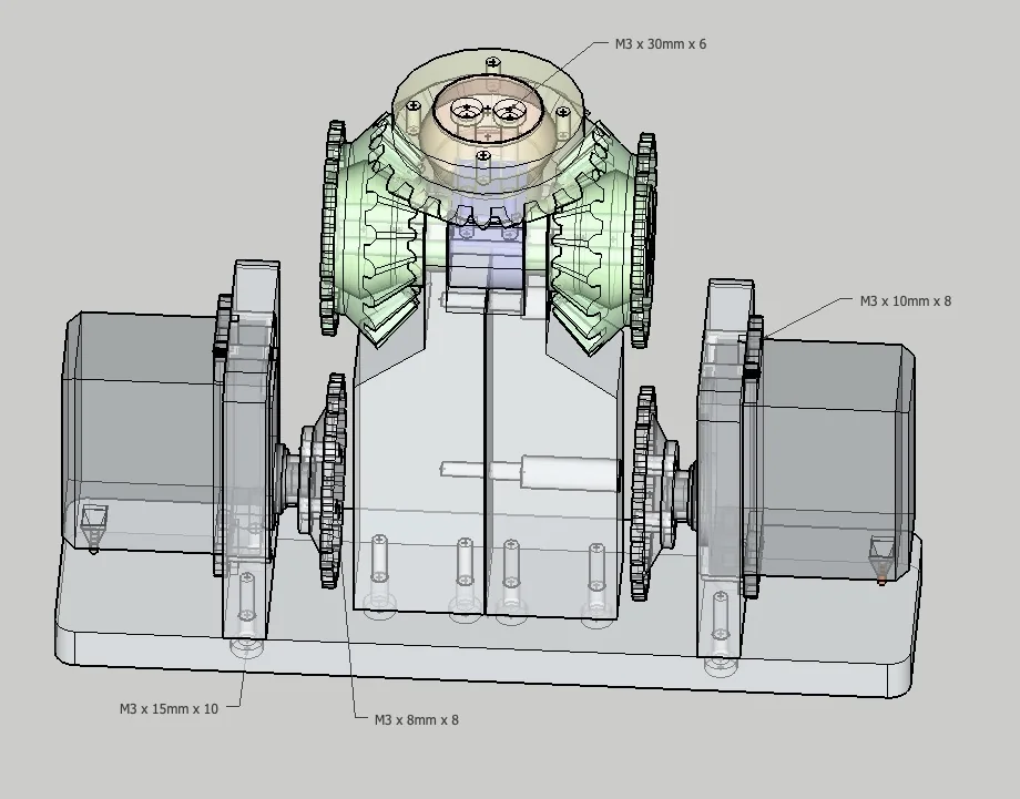 Модель сервопривода SR209