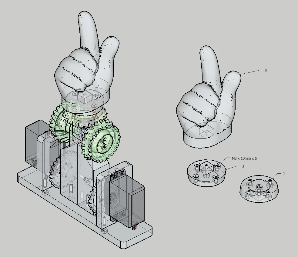 Модель сервопривода SR209
