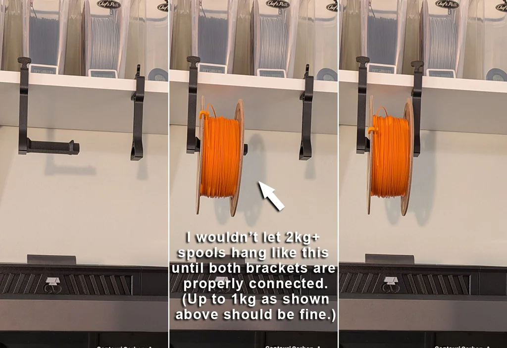 Настенный держатель для катушек - версии 1кг и 2кг+