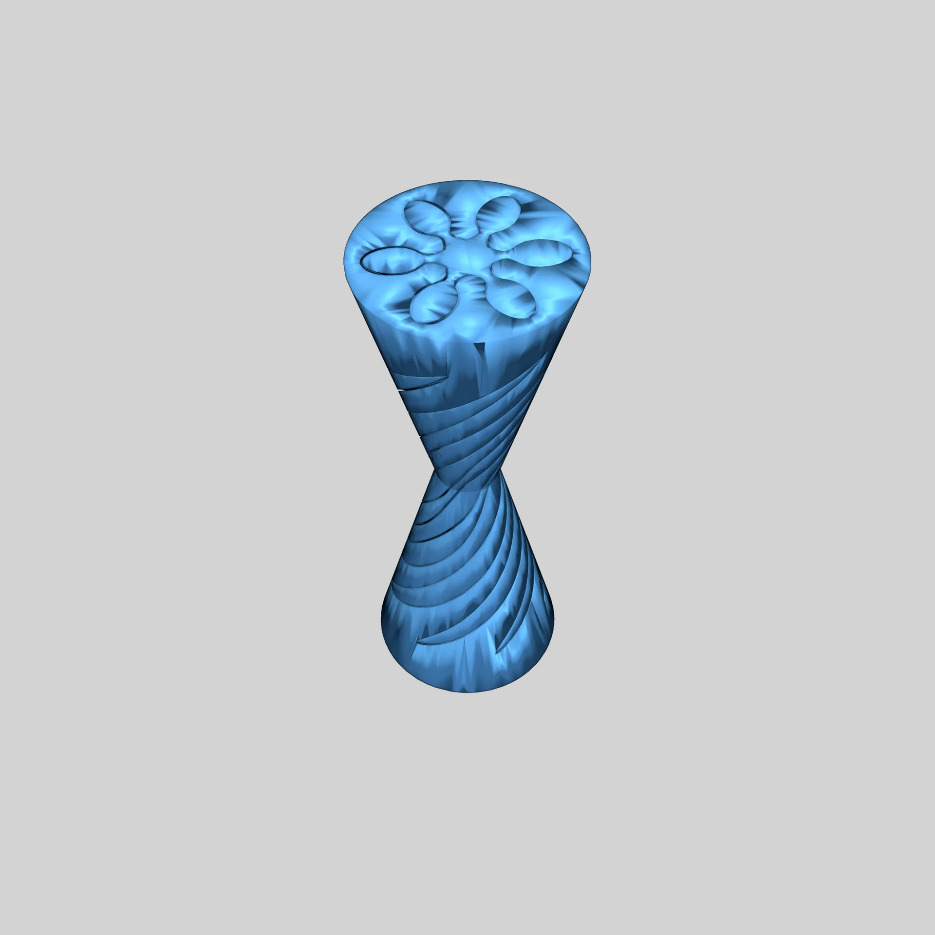 Модель "Песочные часы" с спиральным проходом