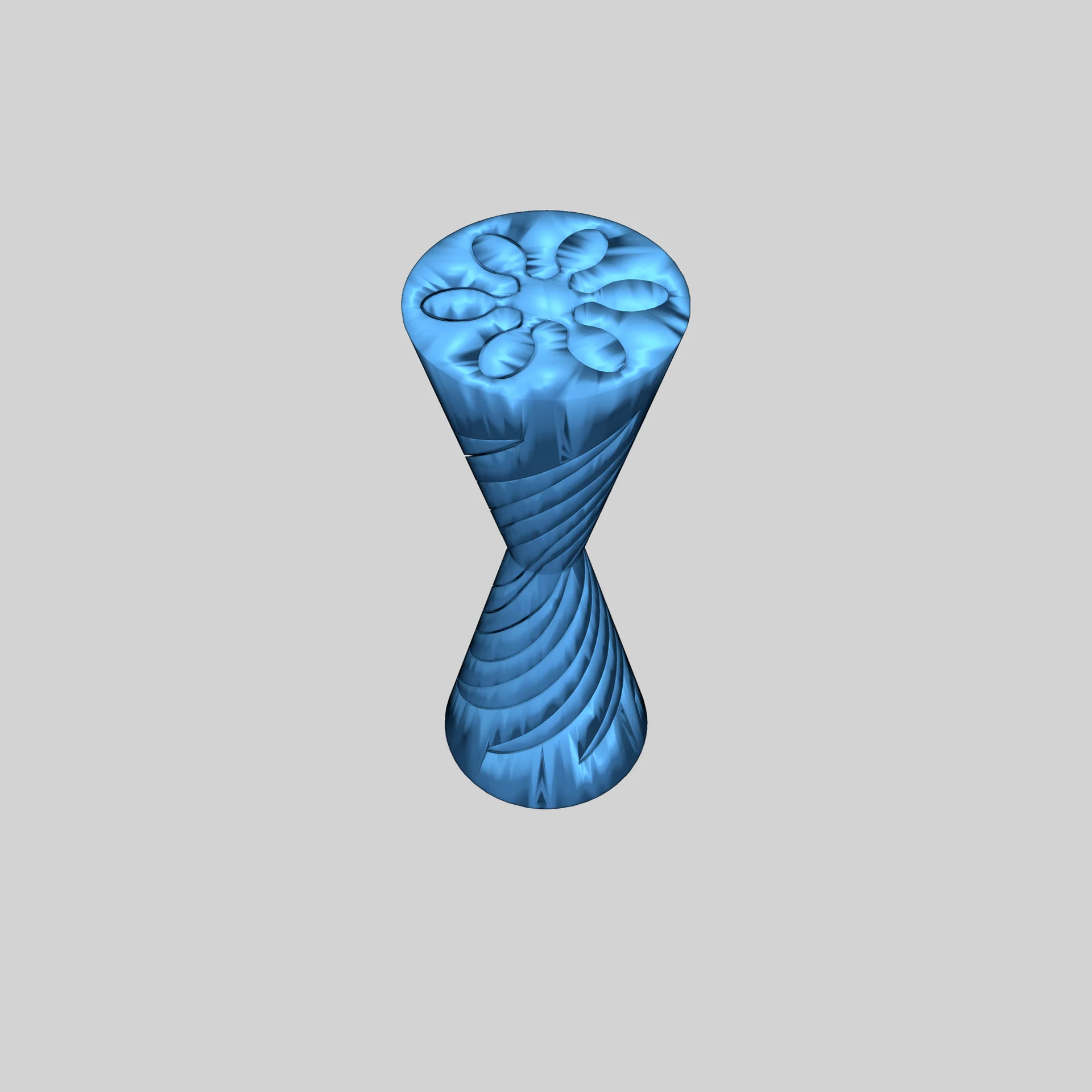 Модель "Песочные часы" с спиральным проходом