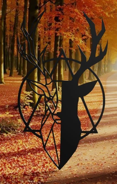 Современный олень с каркасом и без