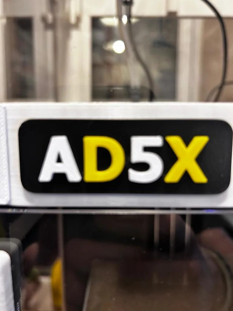 Именная табличка для 3D-принтера AD5X