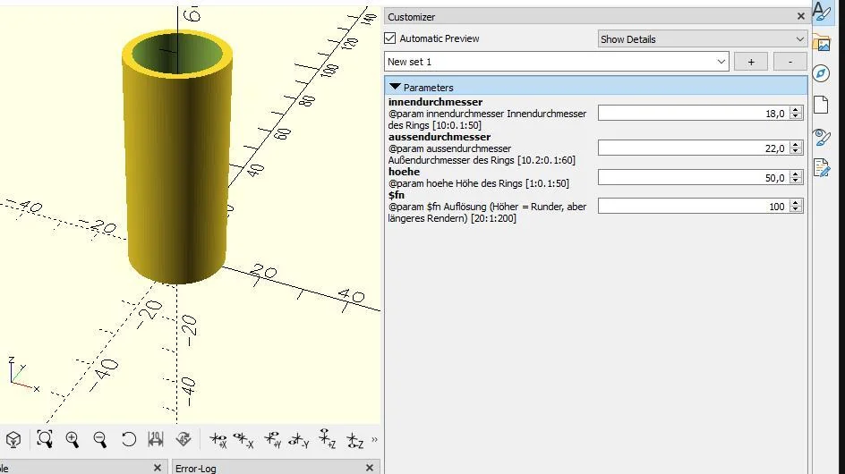 Ассистент для создания толеранс-колец