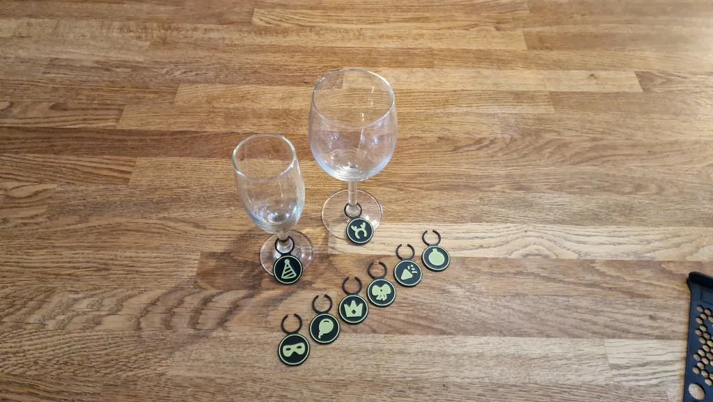 Маркер для бокалов и держатель (8 шт.)