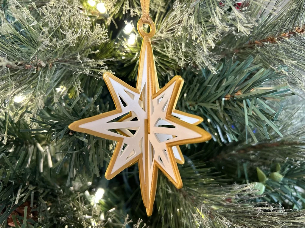 Открытка «Северная звезда» для 3D-печати